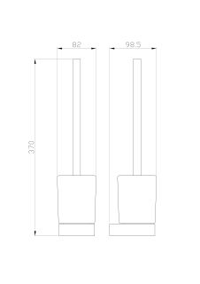 Туалетный ёршик в комплекте Wonzon & Woghand Lotte WW-8329 хром
